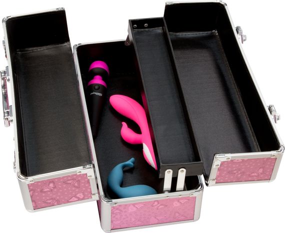 Большой кейс для хранения секс-игрушек BMS Factory Large Lokable Vibrator Case Pink, кодовый замок | Зображення 5