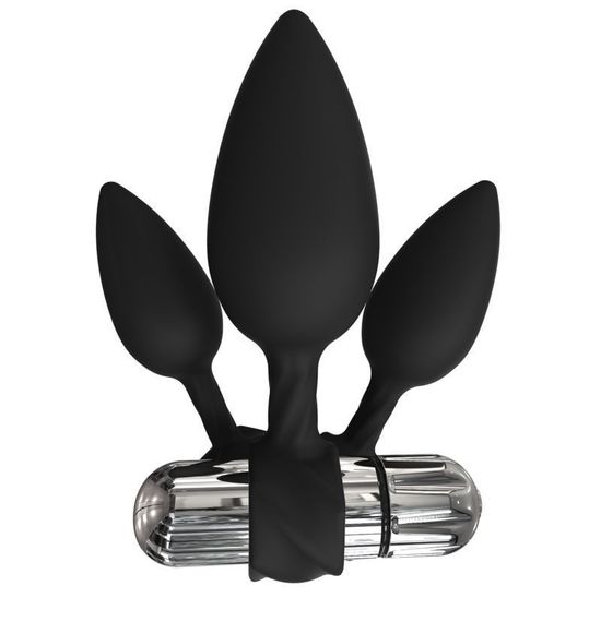 Набір анальних вібропробок Bathmate Anal Training Plugs VIBE, діаметр 2,5 см - 3,1см - 3,8см | Зображення 1