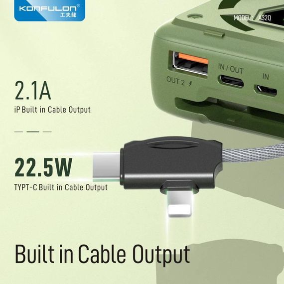 Повербанк 20000mAh 22.5W KONFULON A32Q (47222-A32Q_721) | Зображення 6