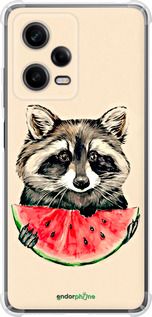 Чохол на Xiaomi Redmi Note 12 Pro 5G Єнотик з кавуном "4605sp-2932-2448"