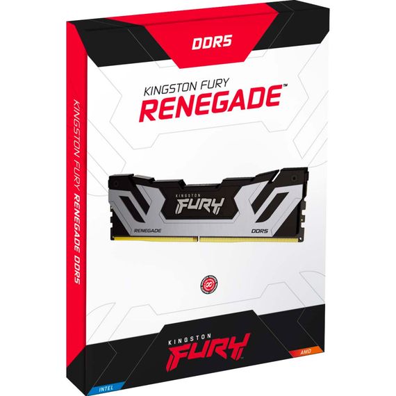 Модуль памяти для компьютера DDR5 48GB (2x24GB) 8800 MHz Renegade Black/Silver Kingston Fury (ex.HyperX) (KF588CU42RSK2-48) | Зображення 2