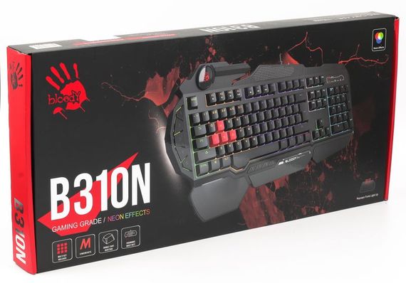 Клавіатура ігрова B310N Bloody, USB, чорна | Зображення 5