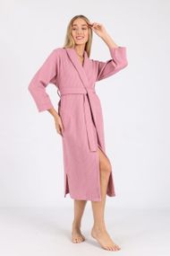 Женский муслиновый халат Nusa 0533 розовый, M