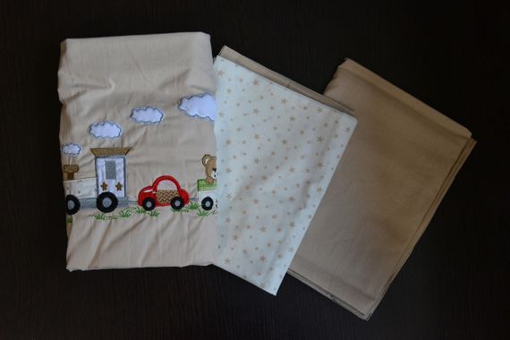Детское постельное белье с плюшевым пледом Elita Baby в кроватку Tren Bej | Зображення 3