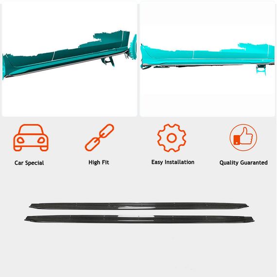 Боковые Пороги (для S3 SD, Карбон) для Ауди A3 2020- гг | Зображення 1