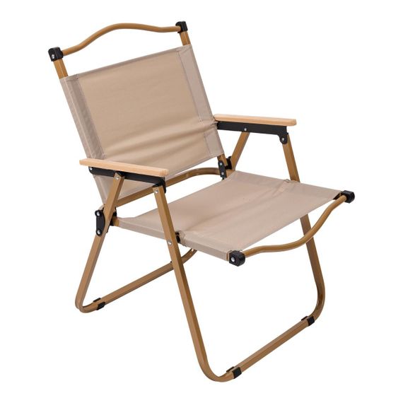 Кресло раскладное туристическое 46х54х75 см кресло складное для пикника на природу Бежевый