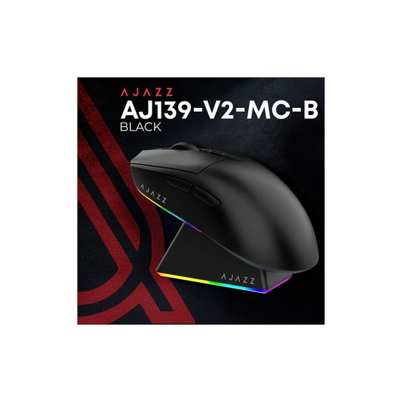 Мишка Ajazz AJ139 V2 MC Wireless/Bluetooth/USB Black (AJ139-V2-MC-B) | Зображення 5