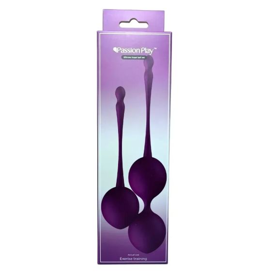 Набір вагінальних кульок Passion Play для вправ Кегеля, фіолетові, 2 шт. Sex Aura | Зображення 4