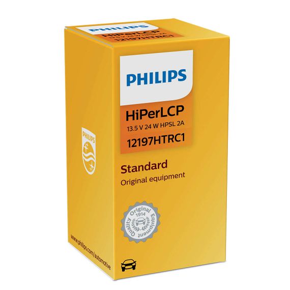 Галогеновая лампа PHILIPS 12197HTRC1 HiPerLCP 24W 13,5V HPSL 2A | Зображення 1