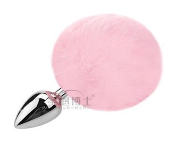 Анальна пробка з хвостом SKN-Z30 Pink( розмір XS ) Sex Aura