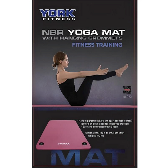 Мат для фитнеса с отверстиями York Fitness NBR 1см розовый | Зображення 3