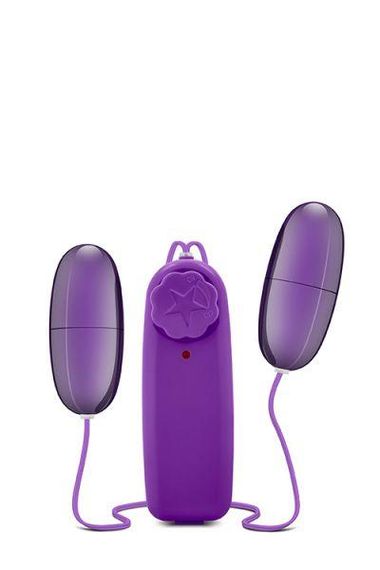 Виброяйцо двойное Blush B yours double pop eggs plum, фиолетовый Sex Aura