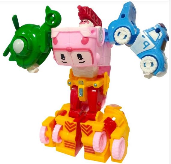 Ігровий набір XG 245 Star Toys Трансформер робот Робокар Полі, 3 машинки, вертоліт, висота робота – 16 см, в коробці (6984994210055) | Зображення 2