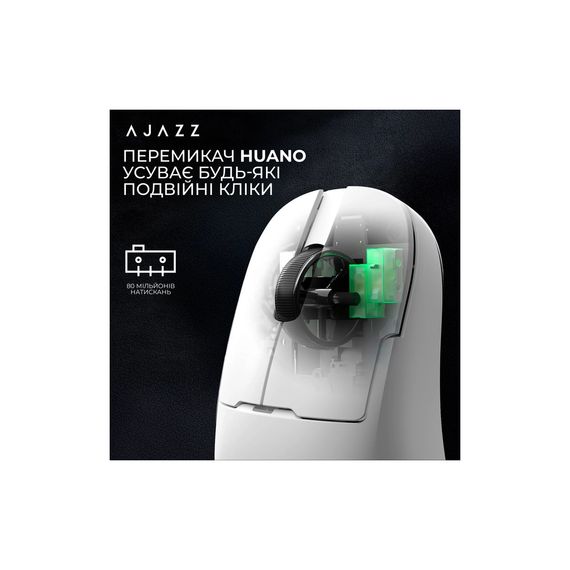 Мишка Ajazz AJ159P MC Wireless/Bluetooth/USB Charging Dock White (AJ159P-MC-W) | Зображення 8