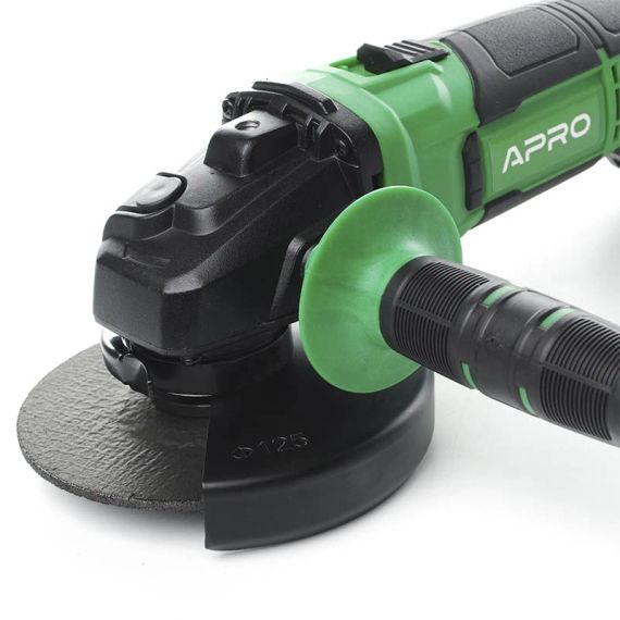 Кутошліфувальна машина (болгарка) APRO 20В, 125мм, 4А, 20AG, 1 АКБ, ЗП, кейс (арт.895100) | Зображення 3