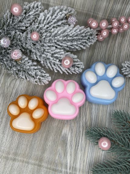 Мило ручної роботи «Лапка» №2 (55 г) Подарункове мило у формі лапки | Зображення 2