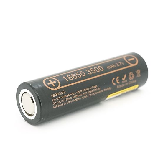 Акумулятор 18650 Li-Ion LiitoKala Lii-35A, 3500mah (3550-3650mah, 3.7V (2.75-4.2V), Black, PVC BOX Q2,  цiна за 1 шт | Зображення 1