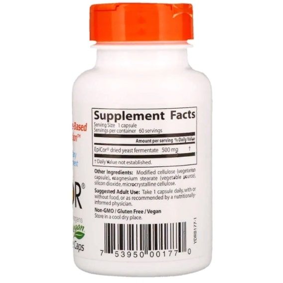 Эпикор Doctor's Best Epicor 500 mg 60 Veg Caps DRB-00177 | Зображення 2