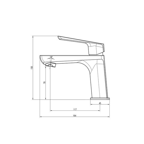 Змішувач для раковини TOPAZ LEXI TL 21201-H57-WW | Зображення 1