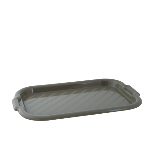 Таця прямокутна 45*30*4см пластик какао 168039 Алеана