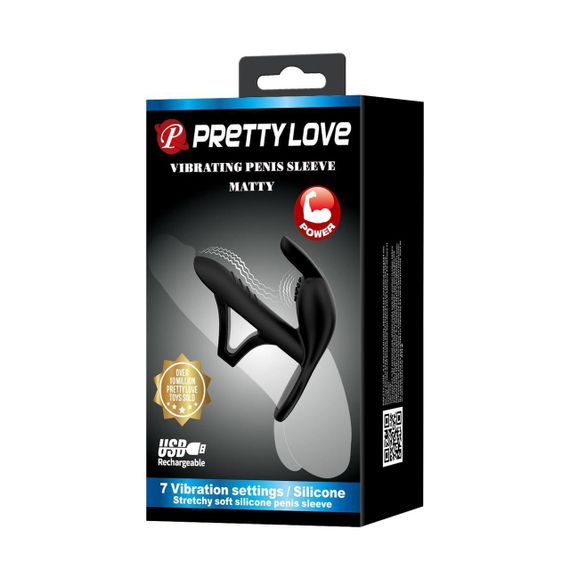 Насадка на член - Pretty Love Vibrating Penis Sleeve MATTY Sex Aura