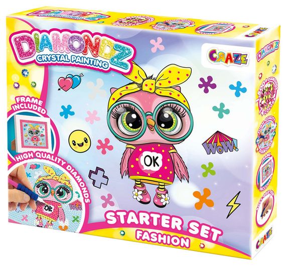 Набір для створення картини в рамці Craze Diamondz Сова зі стразами | Зображення 2