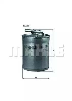 Фільтр паливний MAHLE/KNECHT VW/SKODA/SEAT, MAHLE/KNECHT (KL494) | Зображення 1