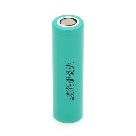 Акумулятор 18650 Li-Ion LG LGDBHB21865, 1300mAh, 30A, 4.2/3.7/2.5V, GREEN, PVC BOX, 2 шт. в упаковці, ціна за 1 шт.