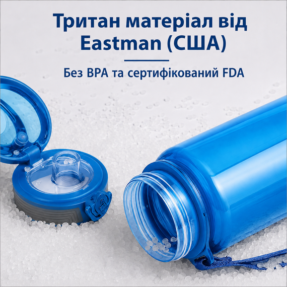 Бутылка KANGZYUAN 500 мл - Голубая Tritan BPA-free, ударопрочная, спортивная с герметичной крышкой | Зображення 5