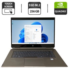 Мобильная рабочая станция трансформер HP ZBook Studio x360 G5 / 15.6" (3840x2160) IPS Touch / Intel Core i9-8950HK (6 (12) ядра по 2.9 - 4.8 GHz) / 16 GB DDR4 / 256 GB SSD M.2 / nVidia Quadro P2000, 4 GB GDDR5, 128-bit / WebCam б/у