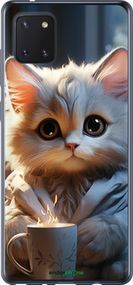 Чохол на Samsung Galaxy Note 10 Lite Білий кіт "5646u-1872-2448"