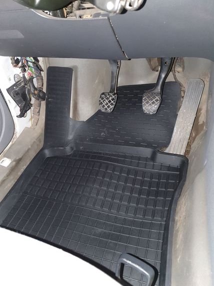Гумові килимки з бортом (2 шт, Polytep) для Volkswagen Caddy 2010-2015рр | Зображення 2