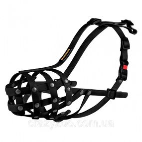 Намордник для собак BronzeDog Вівчарка L водовідштовхуючий чорний 33х10 см 4902/Т