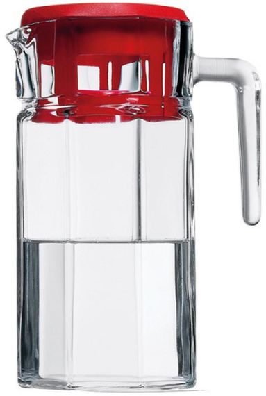 Глечик скляний Kosem Jugs 1235мл з пластиковою кришкою