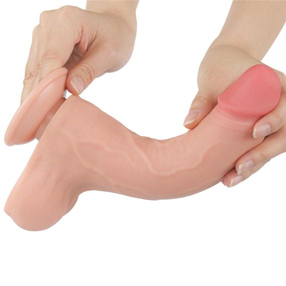 Фалоімітатор 8'5 Sliding Skin Dual Layer Dong Flesh Sex Aura | Зображення 3