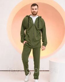 Спортивний костюм колір хакі розміри L, XL, XXL, S, M FI_009542