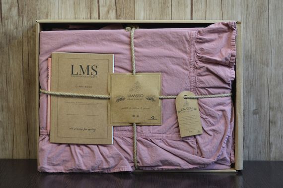 Постільна білизна Limasso Stonewashed Exclusive Ranforse 200 х 220 см Old Rose | Зображення 1