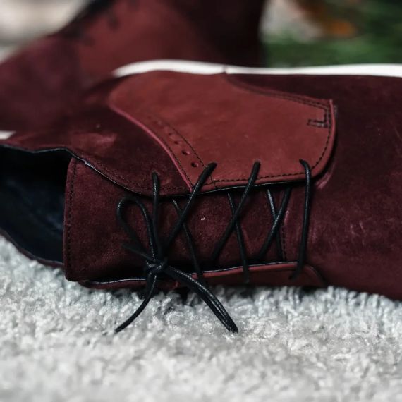 Бордові замшеві черевики 45 размер | Зображення 3