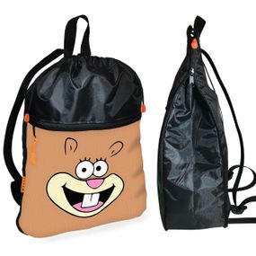 Рюкзак-мішок для взуття, спортивної форми Губка Боб дитяча сумка для змінки з розширювачем (01229)