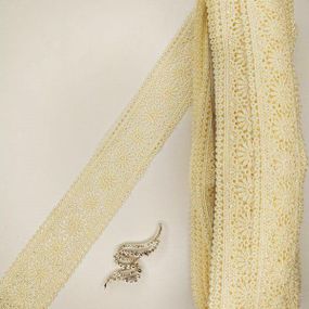 Кружево макраме  5см (20м) Цвет - Молочный (20-Y10489-1)