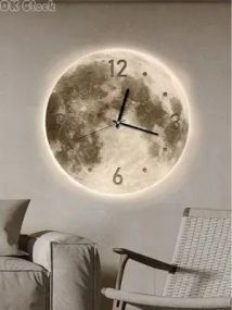 Часы настенные "Луна" с LED подсветкой NCH-50-50  АРАБСКИЕ+ТОЧКИ