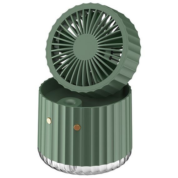 Настільний вентилятор Rapid Cooling 3in1 з водяним охолодженням і підсвічуванням 1200 mAh Green