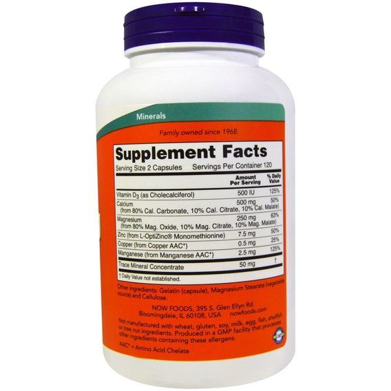 Мультиминеральный комплекс NOW Foods Cal-Mag 240 Caps | Зображення 1