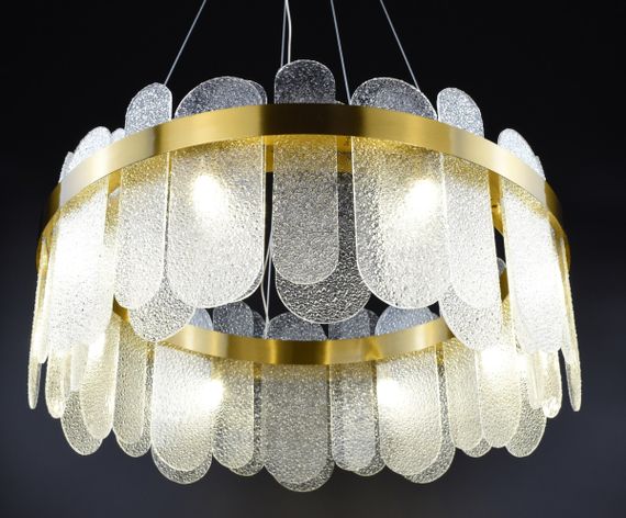 Люстра підвісна на 8 лампочок 26858 Латунь 40-200х60х60 см. | Зображення 5