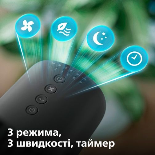 Вентилятор для підлоги Philips CX3550/01 48 Вт чорний | Зображення 5