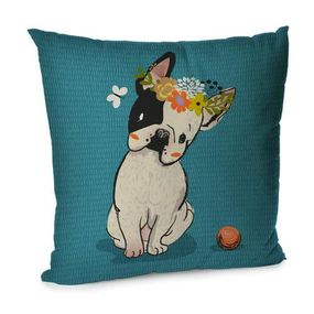 Подушка диванна з оксамиту Диво поруч! 45x45 см (45BP_DOG004)