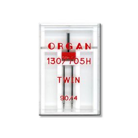 Голки швейні подвійні універсальні ORGAN TWIN №90/4 пластиковий бокс для побутових швейних машин