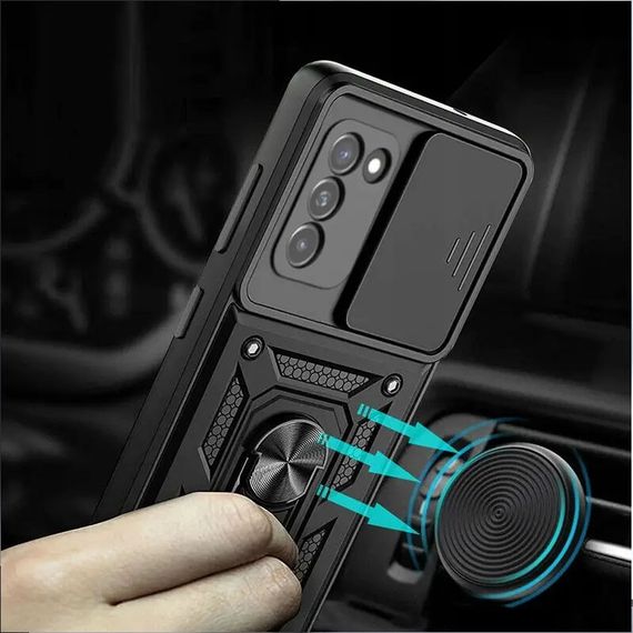 Ударостійкий чохол Camshield Serge Ring для Samsung Galaxy S20 FE Чорний | Зображення 1