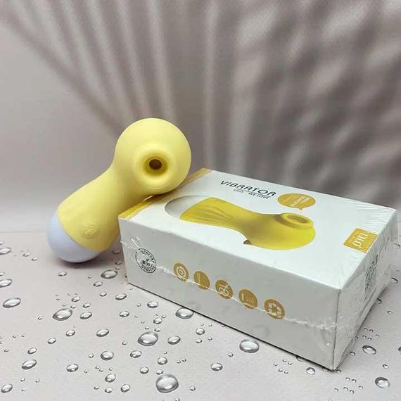 Клиторальный вакуумный вибратор Wo-sex Lilo (вуманайзер) USB - Лимонный – Вибраторы | Зображення 3
