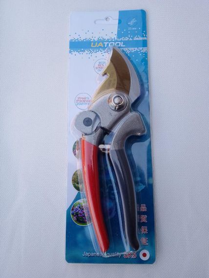 Секатор садовый Uatool "Пеликан" 200мм, лезвие с покрытием из нитрида титана, японская сталь SK5